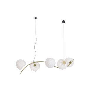 Lampadario Home ESPRIT Carta Acciaio