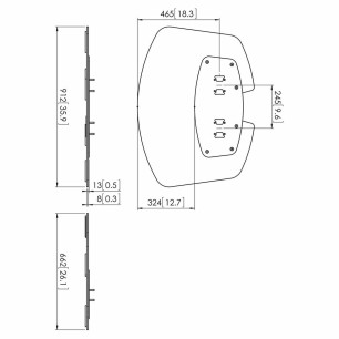 Fixing Plate Vogel's 7327030 Black