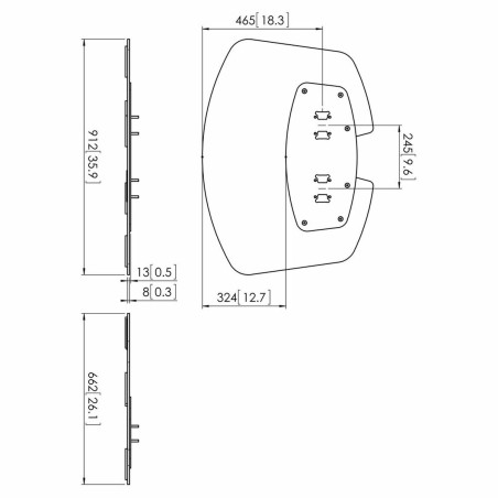 Fixing Plate Vogel's 7327030 Black