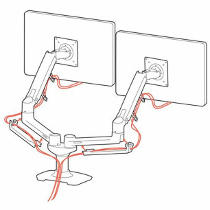 Supporto da Tavolo per Schermo Ergotron ERG45245026 Argentato 27"