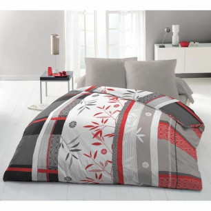 Duvet cover set HOME LINGE PASSION Blue White rouge 240 x 260 cm Super king 3 Pieces