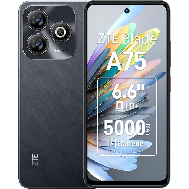 ZTE Blade A75 4+128GB 6.6" 4G Diamond Black ITA