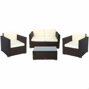 Mobili da giardino Aktive Nero Crema 128 x 72 cm