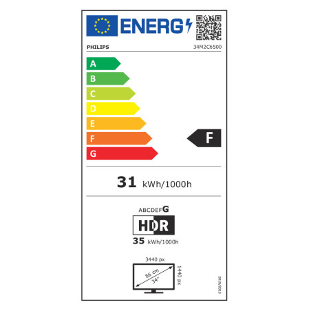 Monitor Philips 34M2C6500/00 34" Wide Quad HD