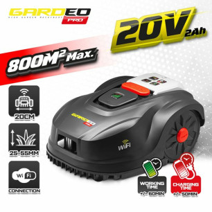 Rasaerba robotizzato Gardeo GRO20V20WIFI 1000 M² 800 m²