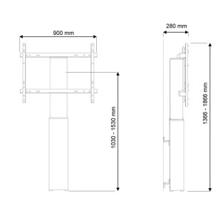 Supporto TV Neomounts PLASMA-W2250BLACK 42" 100" 130 Kg