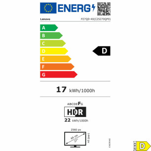 Gaming Monitor Lenovo 64B3GAT2EU 27" Wide Quad HD