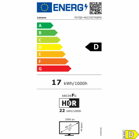 Monitor Gaming Lenovo 64B3GAT2EU 27" Wide Quad HD