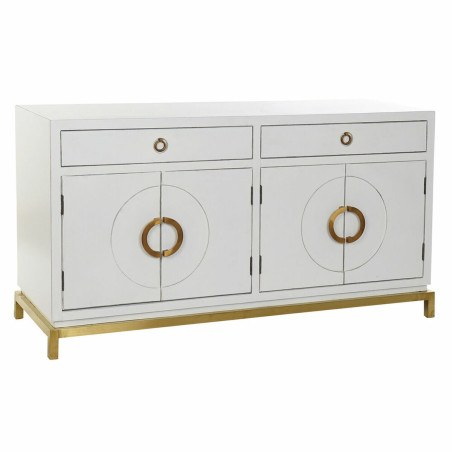Credenza DKD Home Decor Kamakura Bianco Dorato Metallo Pioppo 150 x 50 x 80 cm (150 x 50 x 80 cm)