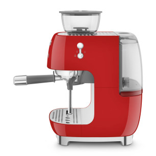 SMEG ESPRESSO MACHINE 50STYLE WITH INTEGRATED GRINDER RED EGF03RDEU