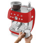 SMEG ESPRESSO MACHINE 50STYLE WITH INTEGRATED GRINDER RED EGF03RDEU