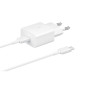 SAMSUNG POWER WALL CHARGER 15W USB-C WHITE + CABLE USB-C TO USB-C 1M WHITE EP-T1510XWEGEU