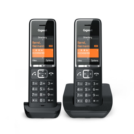 GIGASET WIRELESS PHONE COMFORT 550 DUO BLACK CHROME (L36852-H3001-D204)