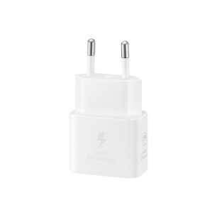 SAMSUNG POWER WALL CHARGER 25W USB-C WHITE + CABLE USB-C TO USB-C WHITE EP-T2510XWEGEU
