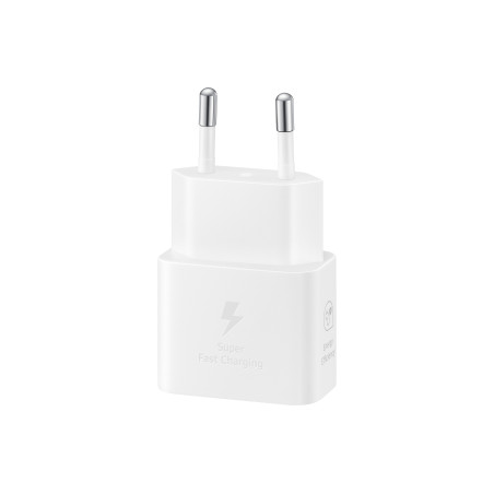 SAMSUNG POWER WALL CHARGER 25W USB-C WHITE + CABLE USB-C TO USB-C WHITE EP-T2510XWEGEU