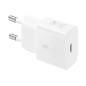 SAMSUNG POWER WALL CHARGER 25W USB-C WHITE + CABLE USB-C TO USB-C WHITE EP-T2510XWEGEU