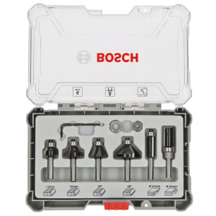 Multipurpose router bit set BOSCH 6 mm 6 Pieces