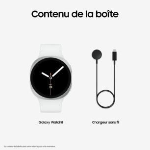 Smartwatch Samsung Watch8 Bianco Argentato 1,5" Ø 44 mm