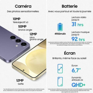 Smartphone Samsung Galaxy S24+ 6,7" Exynos 2400 Deca Core 12 GB RAM 256 GB Violet