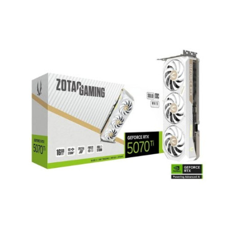 TARJETA GRÁFICA ZOTAC RTX 5070 TI SOLID CORE OC 16GB WHITE