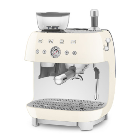 SMEG ESPRESSO MACHINE 50STYLE WITH INTEGRATED GRINDER CREAM EGF03CREU