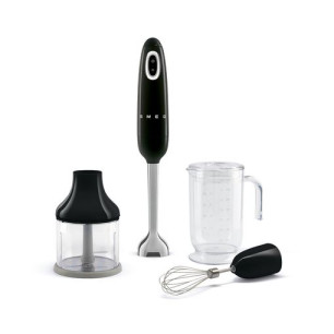 SMEG HAND BLENDER WITH ACCESORIES 50´STYLE BLACK HBF03BLEU