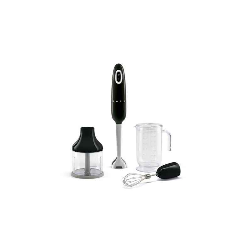 SMEG HAND BLENDER WITH ACCESORIES 50´STYLE BLACK HBF03BLEU