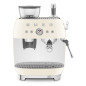 SMEG ESPRESSO MACHINE 50STYLE WITH INTEGRATED GRINDER CREAM EGF03CREU