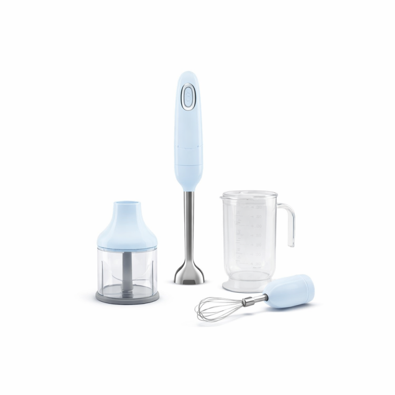 SMEG HAND BLENDER WITH ACCESORIES 50´STYLE BLUE PASTEL HBF03PBEU