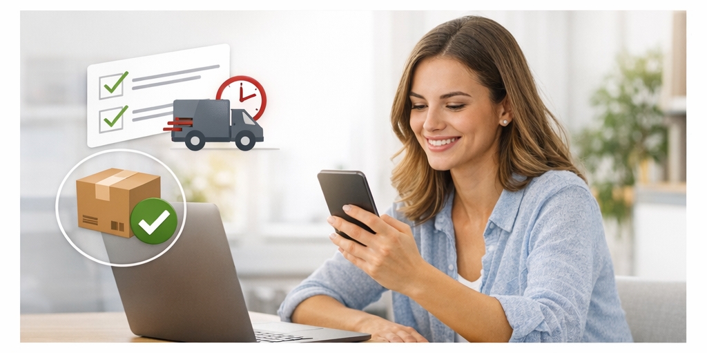 Cliente sereno durante l'acquisto online